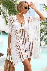 Knitted Classic Hollow-Out Side Split Beachwear