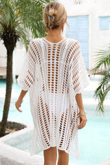 Knitted Classic Hollow-Out Side Split Beachwear