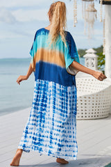 Colorful Tie Dye On-trend Side Split Beachwear