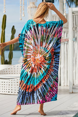 Colorful Tie Dye On-trend Side Split Beachwear