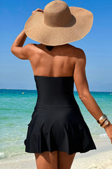 Halter Cut Out Tie Side Backless Beach Swimdress