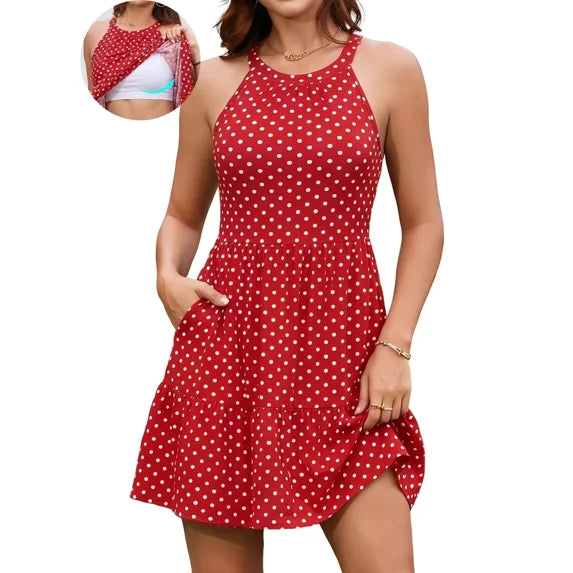 summer dress with built in bra Shelf making it the perfect place to store small essentials Sociala Built in Bra Summer