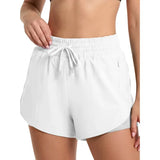 Sociala Womens 2 in 1 Drawstring Swim Shorts Quick Dry Board Shorts with Boxer Liner Pockets Sport Swim Bottoms