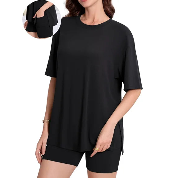 Sociala Womens Short Set 2 Piece Lounge Sets Loose Outfits Loose Fit Shorts with Pockets 2026 Fall Outfits for Travel,Loungewear,Workout