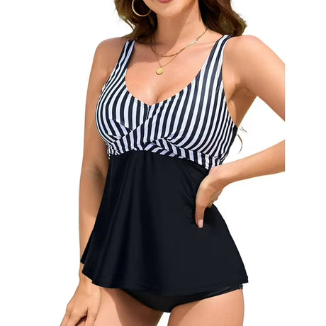 Sociala Womens Tankini Swimsuits Tops Tummy Control Padded Swim Top Flowy Bathing Suits Tops