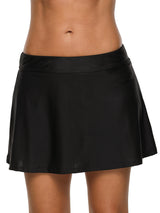 Sociala Women's Solid Swim Skirts High Waisted Solid Color Bikini Bottom With Brief