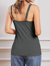 Charmo Camisole Cotton Tank Tops for Womens Bulit in Bra Basic Undershirts S-3XL
