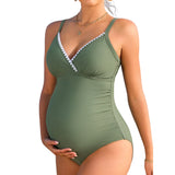 Sociala V Neck Maternity Swimsuit Ruched Side One Piece Pregnancy Bathing Suits 2026 Swimwear