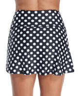 Solid Drawstrings Sides Swim Skirt Shorts-Charmo