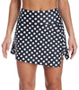 Solid Drawstrings Sides Swim Skirt Shorts-Charmo