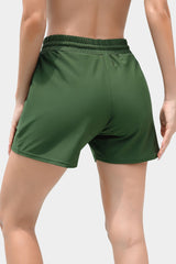 Solid Elastic Waist Quick Dry Pocket Swim Shorts-Charmo