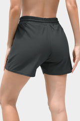 Solid Elastic Waist Quick Dry Pocket Swim Shorts-Charmo