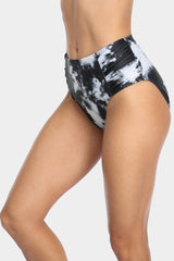 Solid High Waisted Pleated Swim Trunks-Charmo