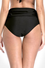 Side Drawstring High Waist Swim Shorts-Charmo