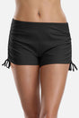 Solid Drawstring Swim Shorts-Charmo