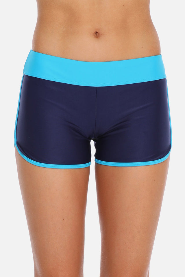Colorblock Quick Dry Swim Shorts-Charmo
