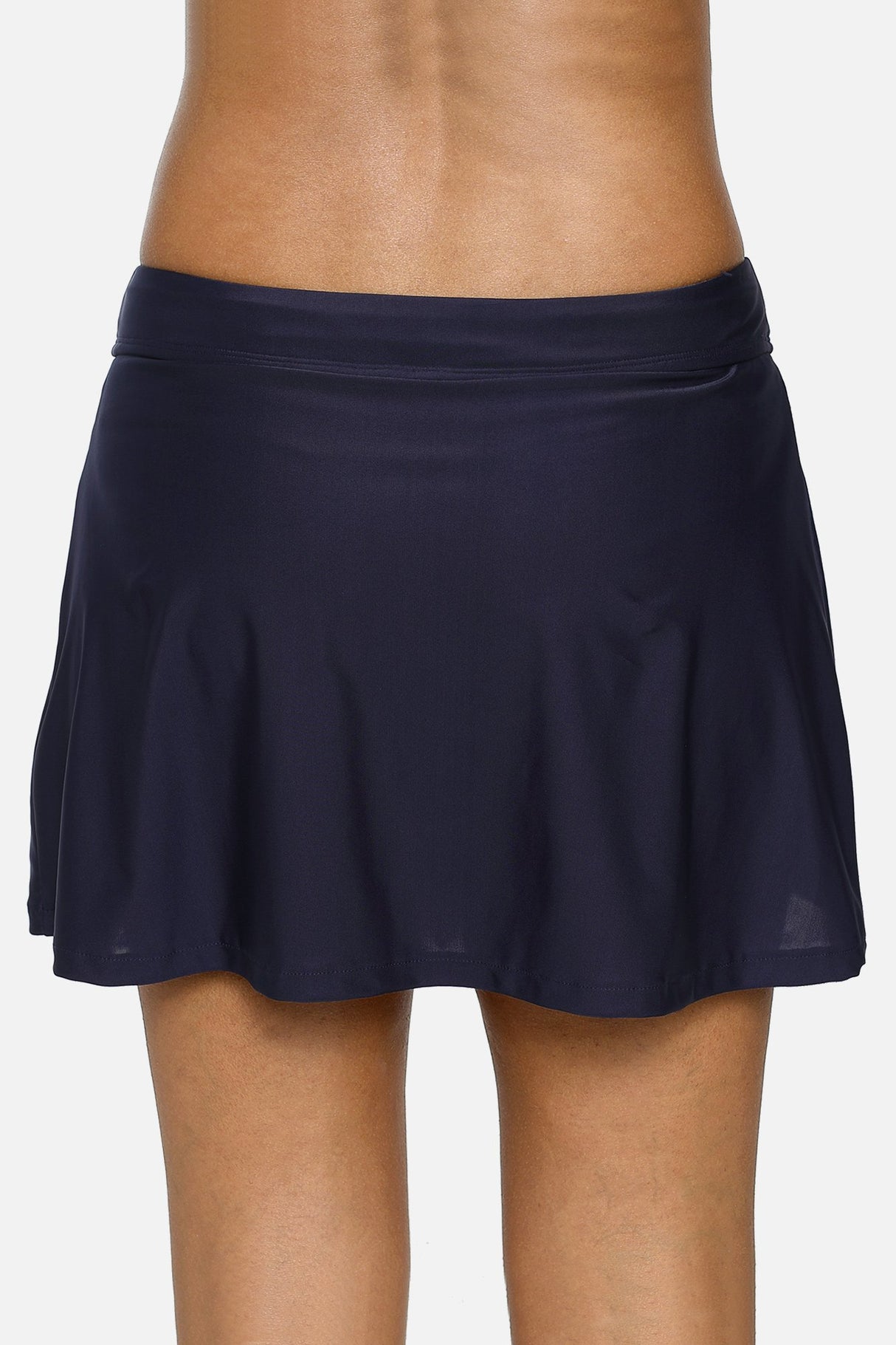 Solid Ruffled Quick Dry Swim Skirts-Charmo