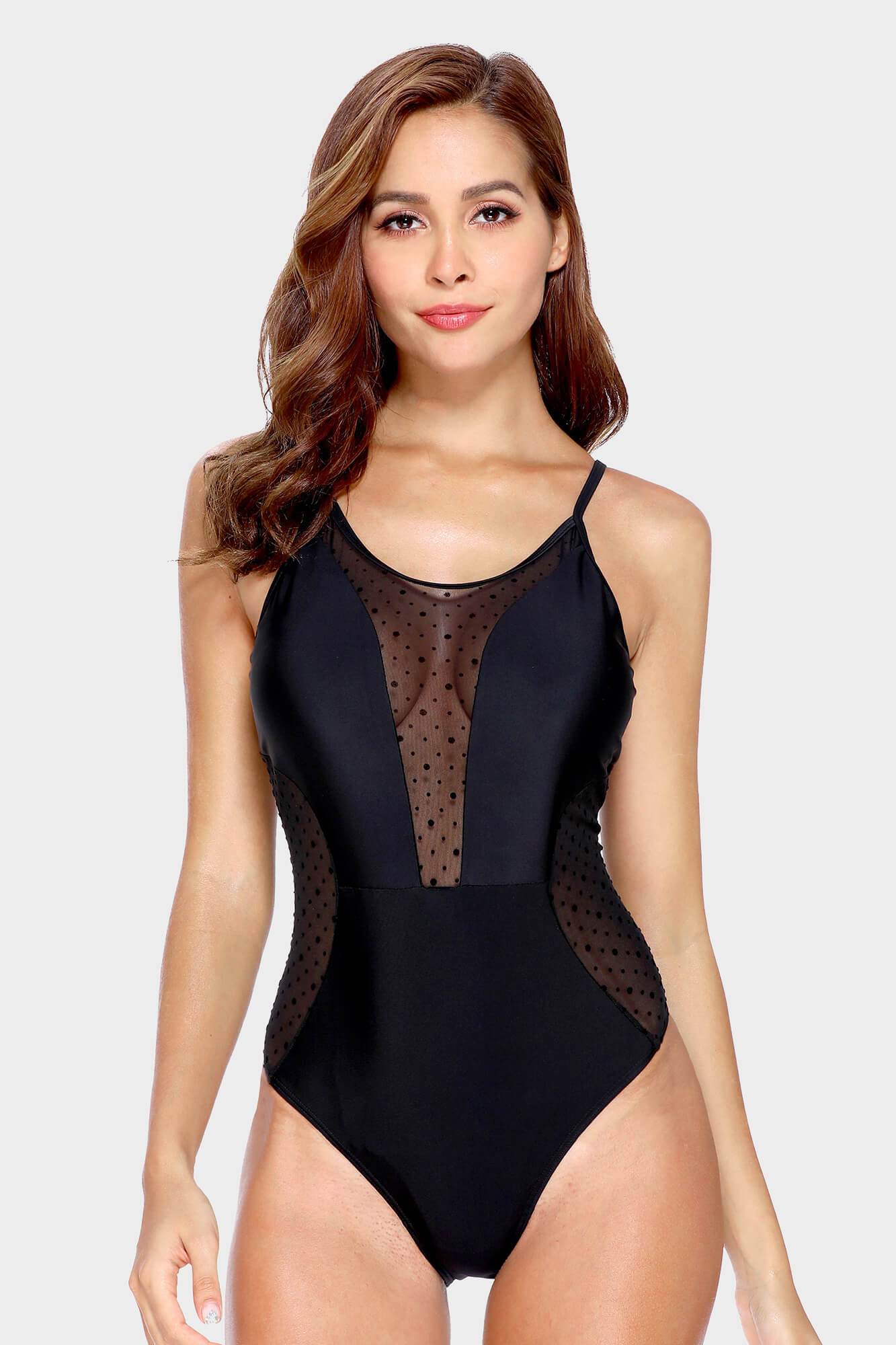 Clearance | Semitransparent Voile One Piece Swimsuit-Charmo